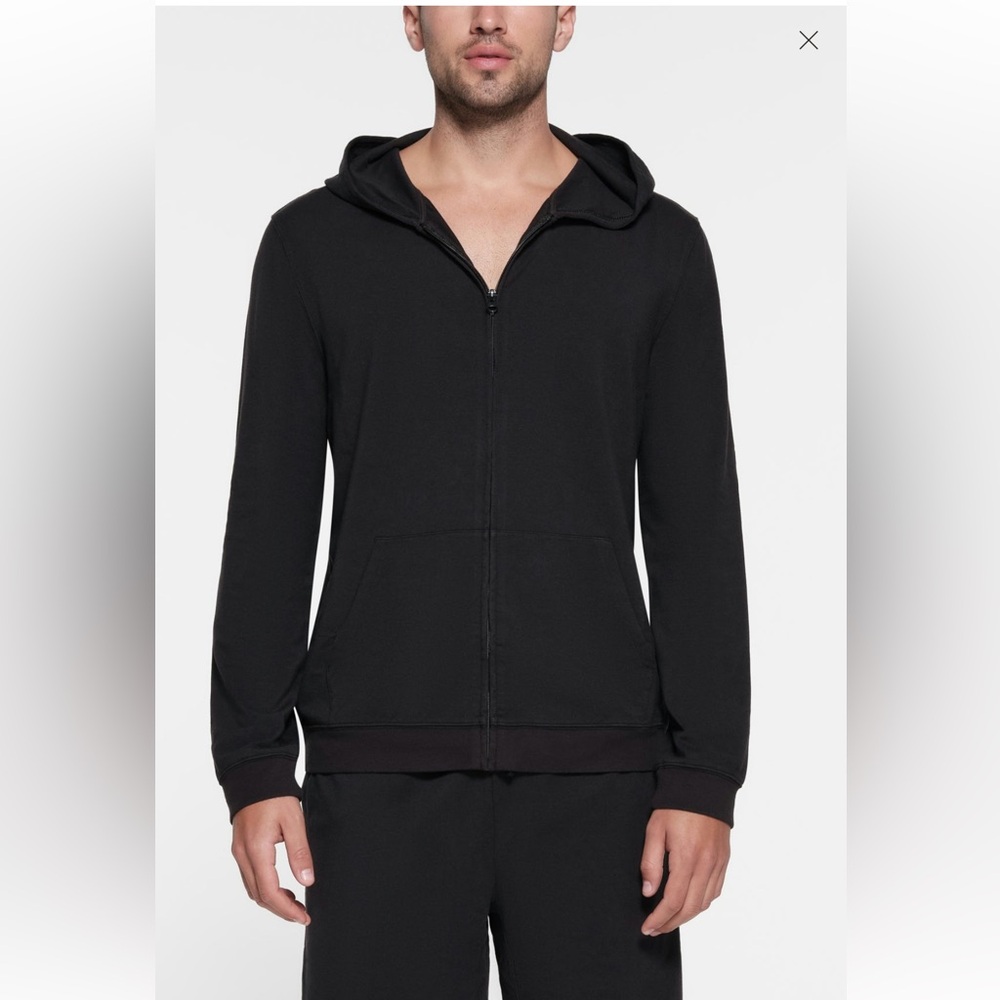 Skims Jersey Lounge Zip-Up Hoodie Ash Size XXL NWT